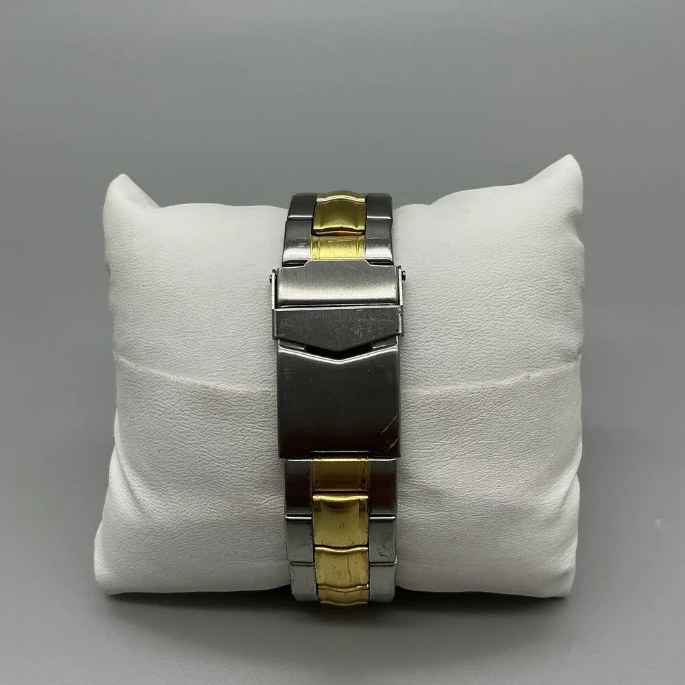 Game Time New York Yankees Mens Watch 40mm Two Tone Stainless New Battery 7.75